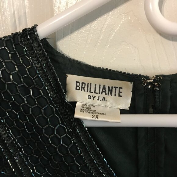 BRILLIANTE  All Occasion Sequin Dress Dark Green - Picture 3 of 10